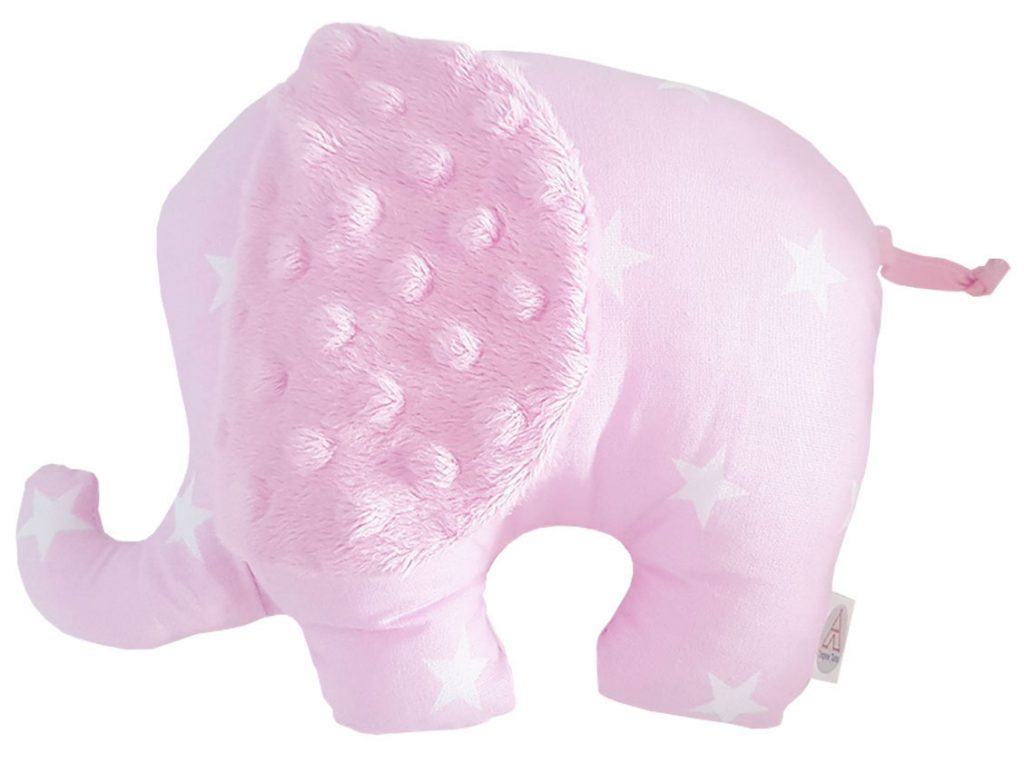 small pink stuffed elephant